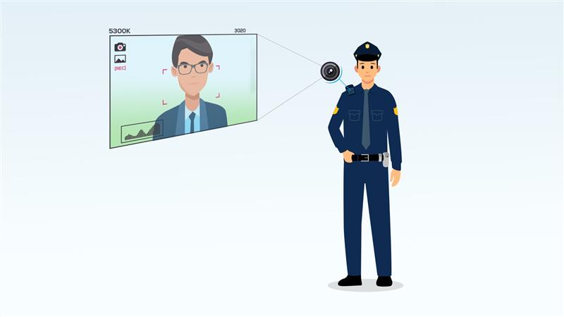 Police with long lasting iot bodycams that can't turn off