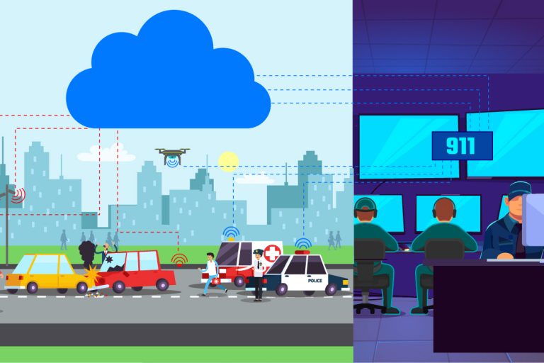 911, police, and firefighters use public IoT sensors to detect emergencies and save lives.